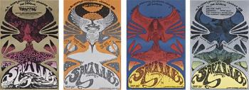 A collection of four offset lithograph posters for the Saville Theatre by 
																	 Hapshash and the Coloured Coat