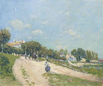 Paysage à Andrésy by 
																	Alfred Sisley