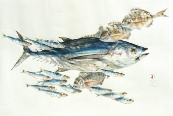 Thon, sars et sardines by 
																	Jean Pierre Guilleron