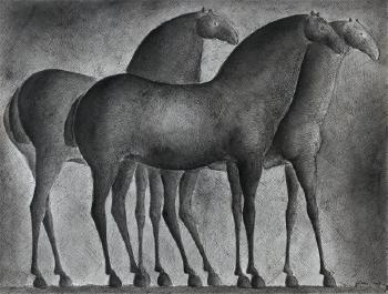 Trois chevaux III by 
																	Pierre Yermia
