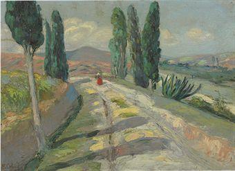 Untitled (Figure in a landscape) by 
																	Manuel Cabre