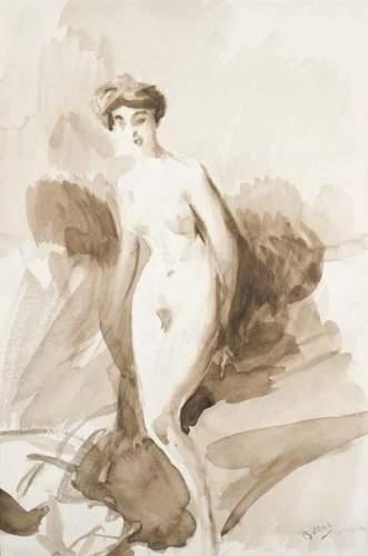 Etude de femme nue en pied by 
																	Giovanni Boldini