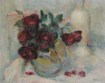 A Still Life with Roses by 
																	Frantisek Zikmund
