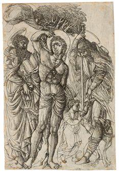 Saints Sebastian, Anthony, and Roch (B. 10; Be. 48; E. 70) by 
																	Jean Duvet