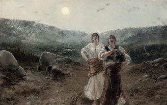 A song under the moon by 
																	Augustin Salinas y Teruel