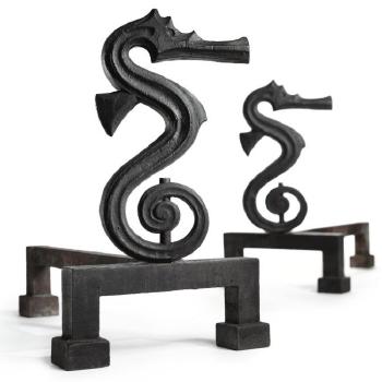 A Superb Pair Of Andirons by 
																	 Roycrofters