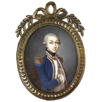 Portrait Of A Prince Of The House Of Savoy, Probably Vittorio Emanuele, Duca D'aosta, Later Vittorio Emanuele I, King Of Sardinia (1759-1824) by 
																	Francesco Trossarelli