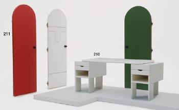 Unique set of three doors by 
																	Claire Bataille