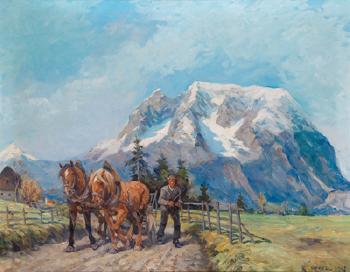 Ennstal, im Hintergrund der Grimming by 
																	Franz Roubal
