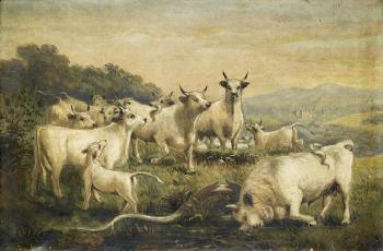 The Chillingham herd by 
																	Joseph Garbutt