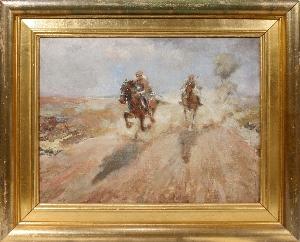 Galloping horsemen by 
																	Kyril P Vassilev