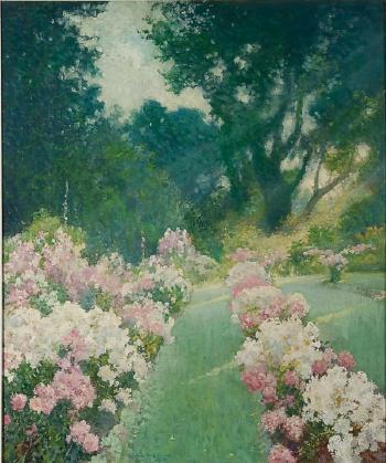 The flower garden by 
																			Corwin Knapp Linson