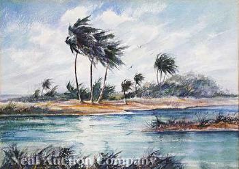 Florida landscape. Waterfront scene by 
																	James A Camlin