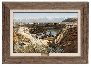 Flathead River panorama by 
																	Marcia Ballowe