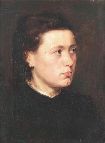 Portrat einer jungen Frau by 
																	Alois Erdtelt