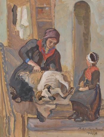 La tonte des moutons by 
																	Marguerite Junod