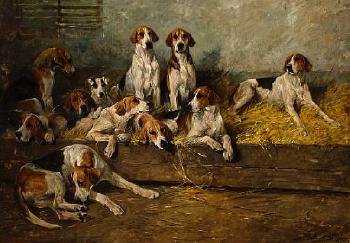 The Bitchpack of the Meath Foxhounds by 
																	John Emms