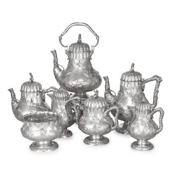 An American Silver Seven-piece Tea And Coffee Set, R. & W. Wilson, Philadelphia by 
																	 R & W Wilson Co.