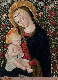 The Madonna and Child with a goldfinch by 
																	 Pseudo Pier Francesco Fiorentino