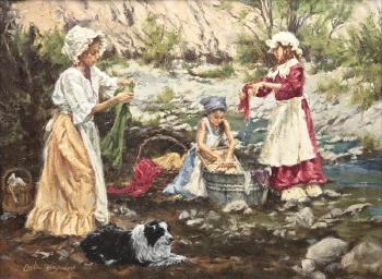 Washing by rocky creek by 
																	Carla D'aguanno