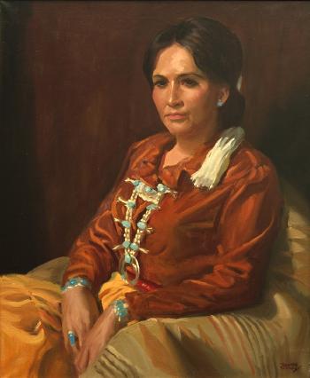 Navajo maiden by 
																	Ramon Mitchell Froman