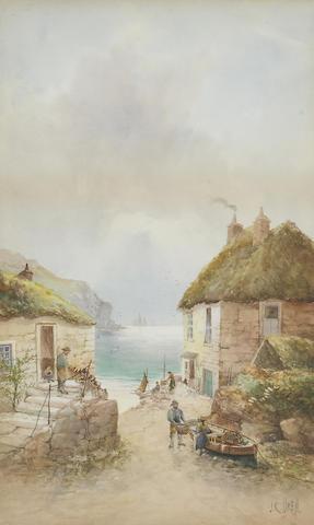 A fishing village by 
																	John C Uren