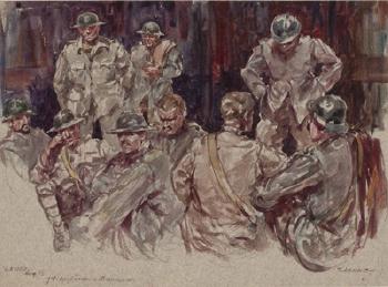 Soldatengruppe von Englandern und Franzosen by 
																	Rudolf Hannich
