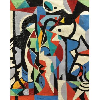 Abstract composition by 
																			Walter Quirt