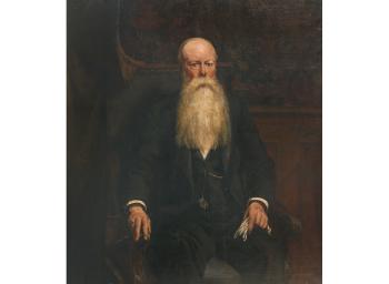 Portrait of a bearded man, seated by 
																	Jules Rullens