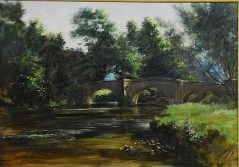 No 24 bridge at Haddon Hall, River Wye, Derbyshire by 
																			William Garfit