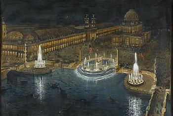 Evening at the World's Columbian Exposition, Chicago, 1893 by 
																	Richard F Outcault