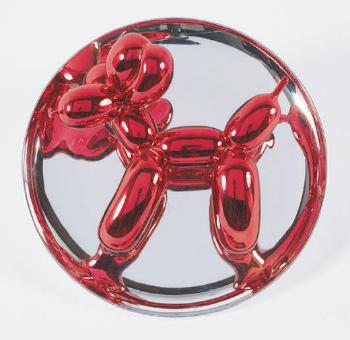 Red Ballon Dog by 
																	Jeff Koons