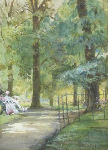 Resting by the park path by 
																	Blanche Macarthur