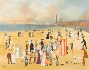 Blackpool Beach by 
																	Helen Bradley
