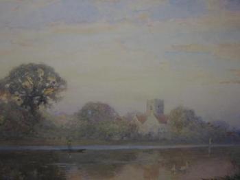 The church by the river by 
																	Max Ludby