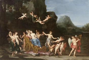 The Triumph of Venus and Cupid by 
																	Luigi Quaini