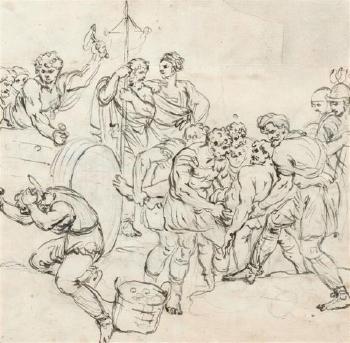 The martyrdom of Diogenes. Bacchanel by 
																	Francesco Lamarra