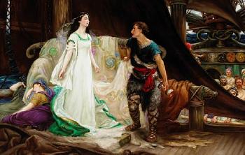 Tristan and Iseult (after Herbert Draper) by 
																	 Croxton
