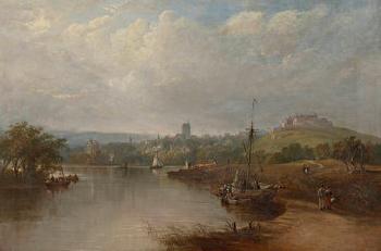The landing place Stirling with the Ochil Hills in the background by 
																	Henry G Duguid
