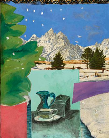 Landscape with still life by 
																	Manolis Haros