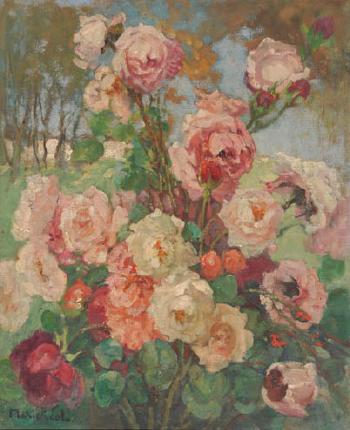 Les roses by 
																	Marie Marguerite Reol