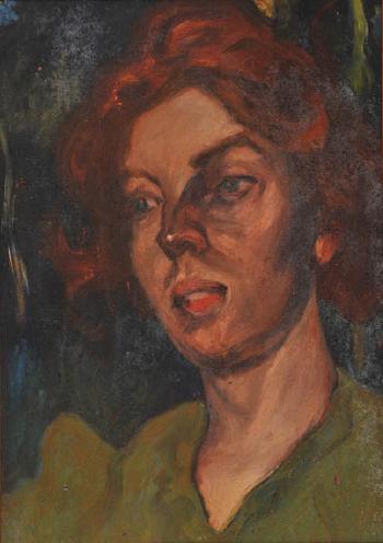 Portrait de jeune femme by 
																	John Recknagel