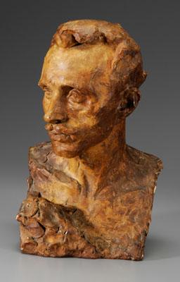Portrait bust of a man by 
																			Attilio Piccirilli