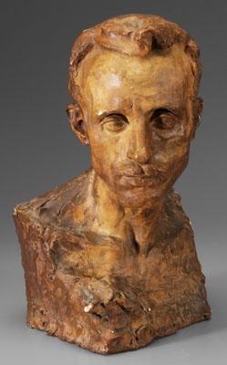 Portrait bust of a man by 
																			Attilio Piccirilli