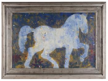 Horse in blue by 
																	Jeffry Wilcox Paclipan
