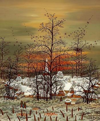 Untitled (village in winter) by 
																	Ivan Lackovic