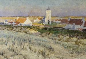 De kerk in de duinen te Mariakerke by 
																	Albert Baertsoen