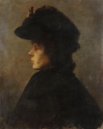 Woman in profile by 
																	Georges Nauwelaerts