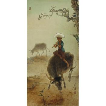 The Cowherder And The Flute by 
																	 Lee Man Fong
