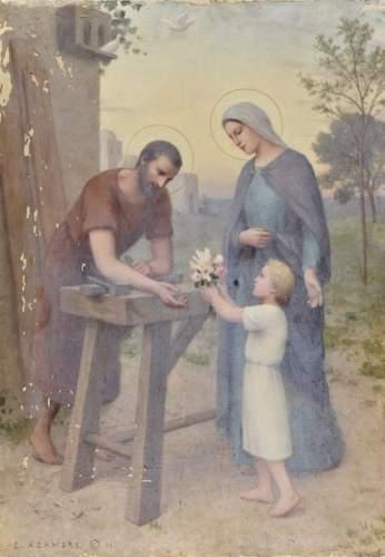 L'offrande à Saint Joseph by 
																	Etienne Azambre